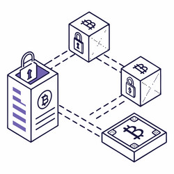 blockchain transaction graphics as repeating vector image