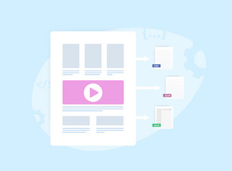 Web Scraping Data Extraction vector image