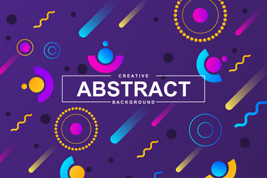 abstract design with dynamic shapes in memphis vector image
