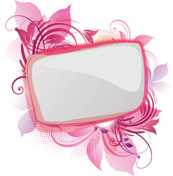 Pink floral heart background Royalty Free Vector Image
