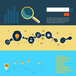 set of flat design concepts for web and printing vector image