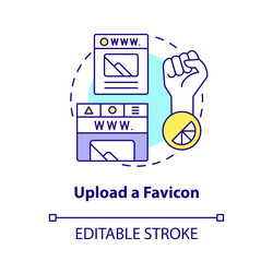 upload favicon concept icon vector