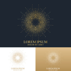 geometric abstract sign template with connected vector image