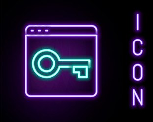 glowing neon line secure your site with https ssl vector image