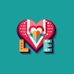 Textile love Royalty Free Vector Image - VectorStock