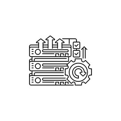 system backup line icon linear style sign vector image