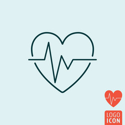 Heartbeat icon isolated vector