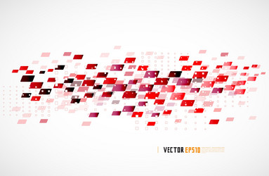 Red Pixel Grid Abstract Pattern vector image