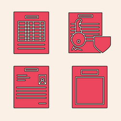 set empty form report file document vector image
