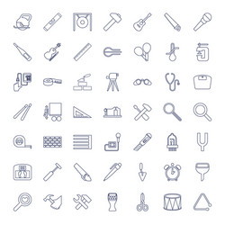 49 instrument icons vector