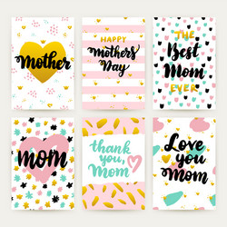 Retro Mothers Day Posters Vector Image