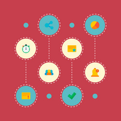 set of project icons flat style symbols with timer vector image
