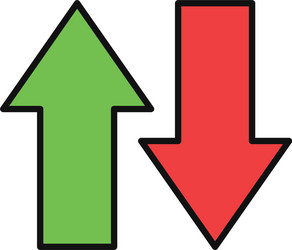 down up load data internet flat line style vector image