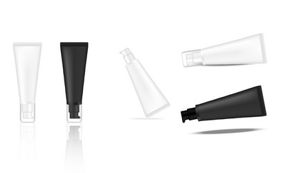 Realistic Plastic Tube Packaging Mockup Vector Image