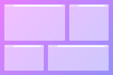 Transparent Web Browser Window vector image