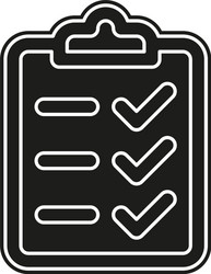 clipboard icon - check list checklist form vector image