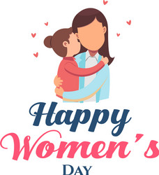Happy Mom and Baby - Women's Day Vector Image