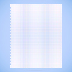 notebook paper sheet vector image