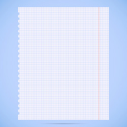 notebook paper sheet vector