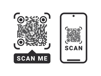 Qr code quick response codes barcode sign scan vector