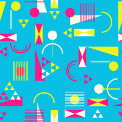 seamless geometric pattern in retro 80s style vector image