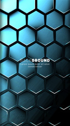 vertical hexagon background gradient color light vector image