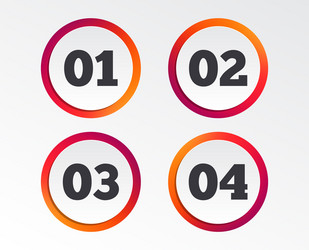 Step Icons - One, Two, Three Sequence vector image