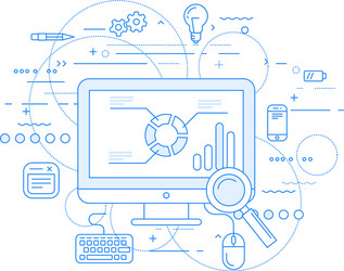 Data Flow & Analytics Concepts vector image