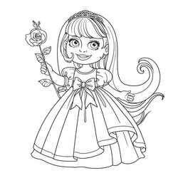 Elegant Princess with Tiara Vector Image