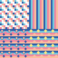 set of abstract patterns vector image