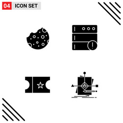 stock icon pack 4 line signs and symbols vector