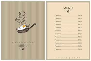 Restaurant menu design vector