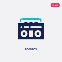 Two color boombox icon from creative pocess vector