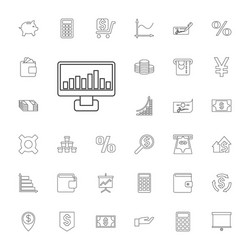 33 financial icons vector