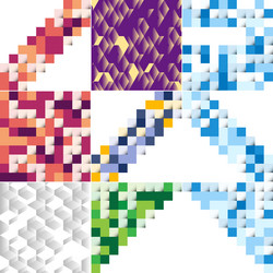 abstract colorful square background pack of 9 vector image