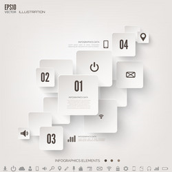 Cloud Computing & Web Icons Background vector image