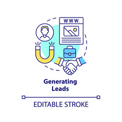 Generating leads concept icon vector