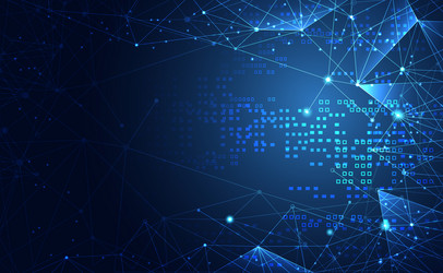 modern abstract network science connection vector image