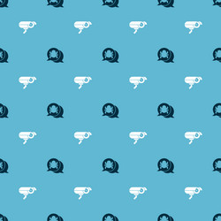 Set system bug and security camera on seamless vector