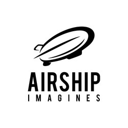 air ship silhouette Vector Image