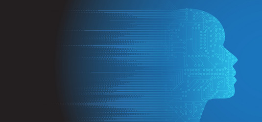 artificial intelligence technology web background vector image