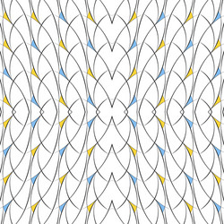 Seamless pattern of lines arcs and triangles vector