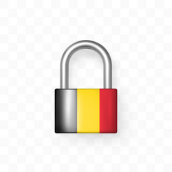 Secure enclosed padlock with image vector