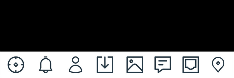 user interface line icons linear set quality vector image