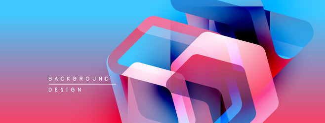 abstract geometric shapes overlap creating vector image