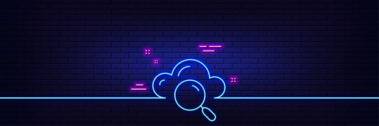 cloud computing search line icon internet data vector image