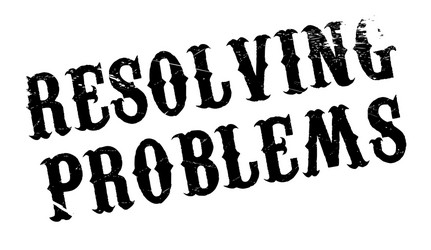 Resolving Sign Resolving problems rubber stamp Royalty Free Vector Image