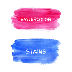 set of watercolor stains Vector Image
