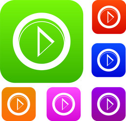 cursor to right in circle set collection vector image