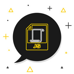 Line js file document download button icon vector